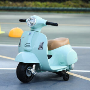 VESPA Børnescooter, Børnemotorcykel, 1,5-3 år, Metal, Blågrøn