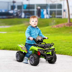 Mini Elektrisk ATV Børn Elektrisk ATV Barnevogn Forlygte Børnebil Børnemotorcykel Elektrisk ATV til 18-36 Måneder Børn Grøn