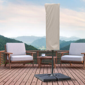 Parasolbeskyttelsesovertræk vejrbestandigt vindtæt med reblukning let at rengøre til cantilever parasol Ø63 x 164 cm i khaki