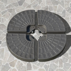 Paraplystativ, der kan fyldes med 17 kg vand eller 25 kg sand af HDPE i kaffe, 100 x 100 x 10,5 cm til parasoller