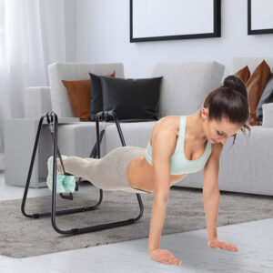 Dip Station Stabil Dip Stand med Slyngetræner Robust Stålramme Sort 90x81x92,5cm til Effektiv Styrketræning