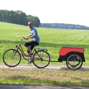 Transport Trailer Cargo Trailer Cykeltrailer Rød-Sort til alsidig transport