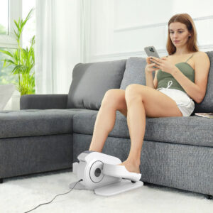 Mini Elliptisk Træner Under Skrivebord Mini Crosstrainer til Hjemmet Elliptisk Bentræner med 10 Hastighedsniveauer, LCD-skærm, Fjernbetjening, Til Kontor, Seniorer