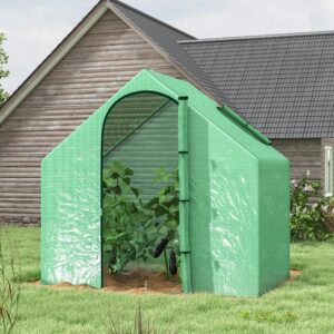 Polytunnel Tomatdrivhus 180x100x168 cm med vindue og dør, stål- og PVC-plastdrivhus til haven