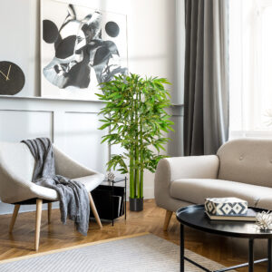 Kunstig bambus stor kunstig plante 160 cm nem at passe i en plastikpotte til kontor og hjem