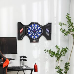 Elektronisk Dartskive med 12 Dartpile og Udskiftelige Dartspidser, Dartmaskine med LCD-display til 8 Spillere