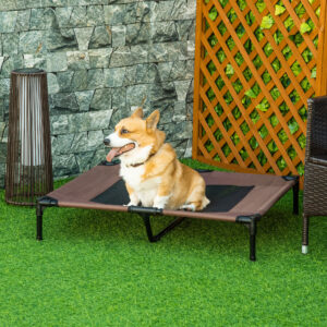 Udendørs hundeseng og hundesofa 92x76x18cm i kaffebrun til komfortabel udendørs soveoplevelse