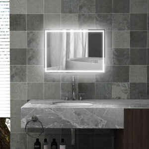 LED badeværelsesspejl vægspejl 80x60cm, antidug med touch-afbryder, IP44 til moderne badeværelse