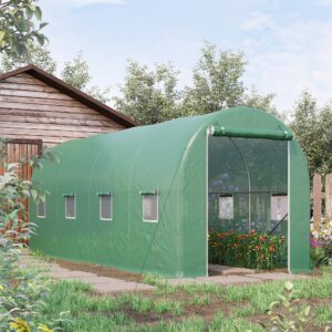 Polytunnel Tomatdrivhus med Vindue 500x200x210cm Drivhus til Have & Plantedyrkning