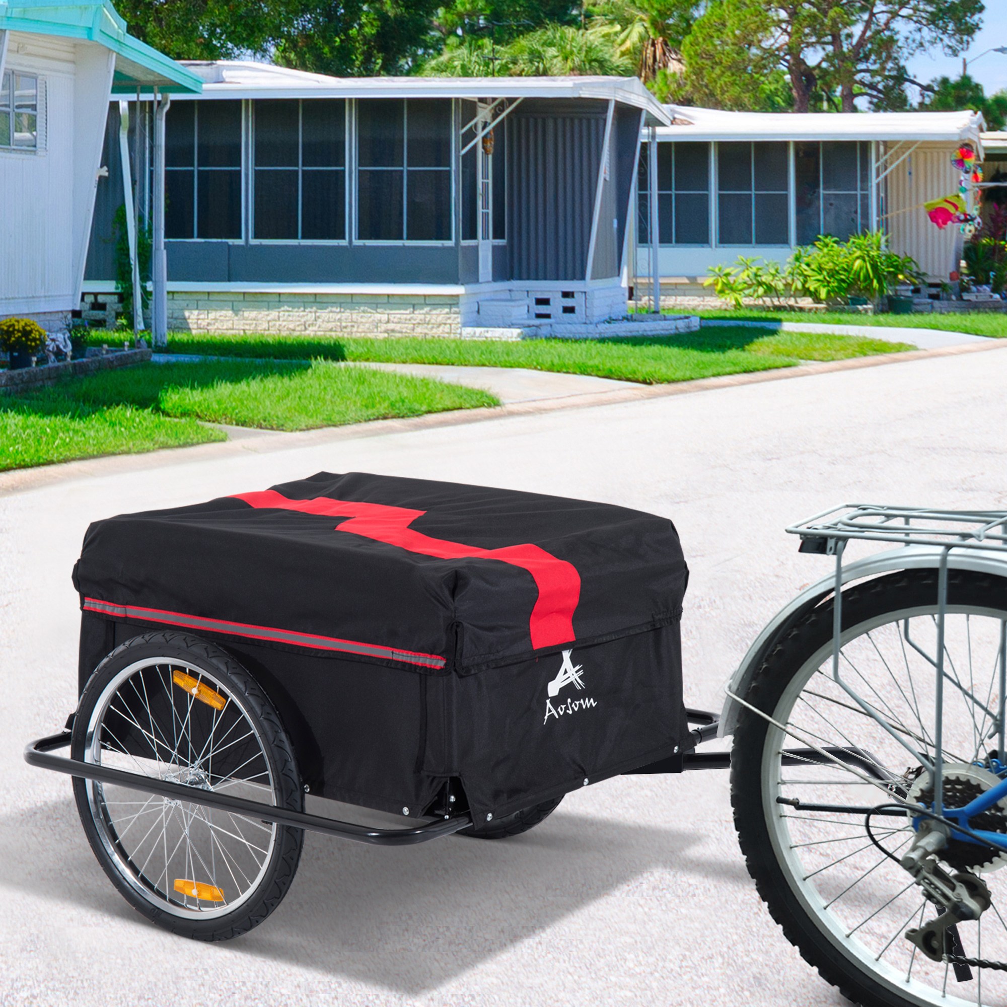 Cargo Trailer til Cykler, Transporttrailer, Sort, Ny