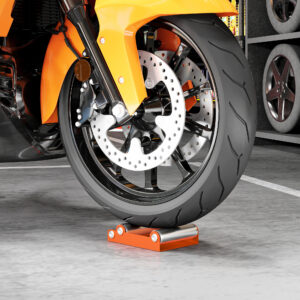 Motorcykel Rengøringsstativ Rullestativ Hjul Drejehjælp Bagdæk Rengøringshjælp Kædepleje til Dæk Rengøring & Kædesmøring G Scooter Cykel <485 lb & Dækbredde <180 mm Orange