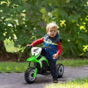 El-motorcykel til børn, 6V børnemotorcykel med horn, startmusik, børnekøretøj, 3 km/t, til 3-6 år, grøn
