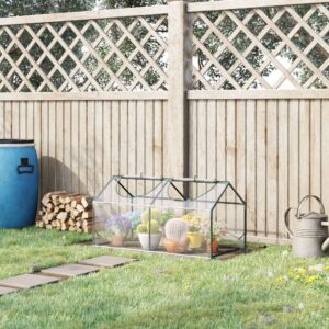 Plastikdrivhus med vindue, PVC-drivhus 120x60x60 cm, gennemsigtigt tomathus og kold ramme til planter