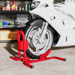 Motorcykel Stander til 17-21", 430-530 mm Forhjul, Justerbar, Metal Rød
