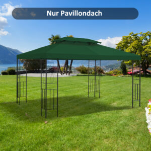 Reservetag til havepavillon, polyester, 3x4m, grøn