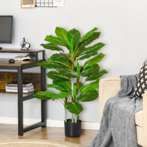 Kunstigt træ 95 cm, kunstig plante med 33 blade, potte til stuen