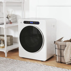 Tørretumbler, 6 programmer, 40-60°C, 4 kg kapacitet, kompakt, touch-betjening, hvid