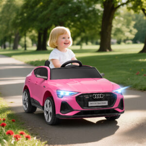 Elektrisk Børnebil 12V Elbil Audi E-tron Elbil med Fjernbetjening, Sikkerhedssele, til 3-5 År