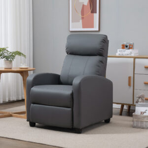 Hvilestol med TV-funktion, vibrationsmassage, hældefunktion, 2 massagepunkter, fjernbetjening, 68 x 88 x 98 cm Grå