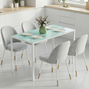 Spisebord Køkkenbord Stort Bord, Moderne Design, 120 cm x 60 cm x 75 cm, Hvid