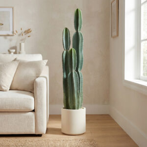 Kunstig kaktusplante, stor, 111 cm, kunstige planter i potte til kontor eller stue