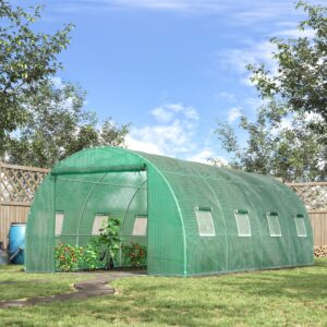 Foliedrivhus, walk-in drivhus, polytunnel, drivhus, plast, stål, grøn