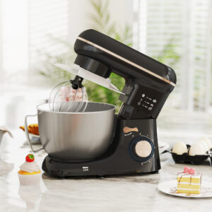 Foodprocessor/dejmixer med 4,5L skål i rustfrit stål, 1300W, 6+P hastigheder, beige