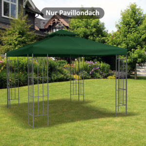 Pavillon Tagudskiftning 3x3m Antracitgrå Polyester Vandafvisende til Metal & Havepavillon