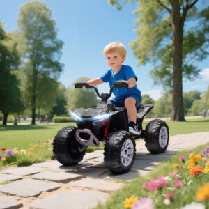 Børns Elektriske ATV, 24V Elbil med 4 Hjul, Forlygter, USB-Port, MP3-funktion, 6,5 km/t, 3-8 År