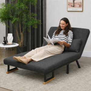 Sovesofa, 2-personers sofa med sovefunktion, inkl. 2 hynder, sherpa-look, natur + mørkegrå + sort