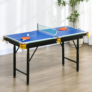 Multigame 2-i-1 multifunktionelt bordtennis-billardbord til børn og voksne, stål 140x63x60-80cm, grøn
