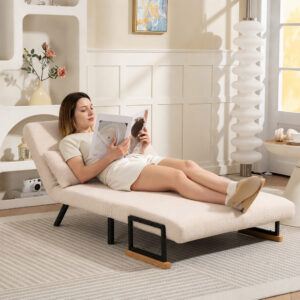 Sovesofa 2-personers sofa fløjlsofa, sovefunktion, inkl. 2 hynder, fløjlslook, natur + beige + sort