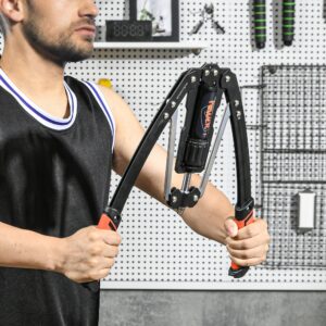 Power Twister 10-200 kg Armtræner Justerbar Hydraulisk Armtræningsapparat Underarmstræningsapparat til Bryst Skulder Styrketræning Mænd og Kvinder