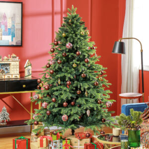 Künstlicher Weihnachtsbaum 180 cm mit 1700 Spitzen, klappbar & stabiler Metallständer, ideal für Weihnachtsdeko, grün