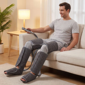Benmassager med varme, kompression, 3 automatiske tilstande og 3 intensitetsniveauer, fod- og lægmassager