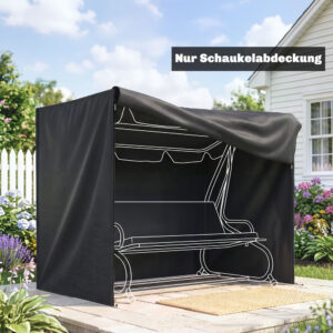 Veranda gyngeovertræk vandtæt beskyttelsesovertræk til havegynge med UV-beskyttelse Oxford sort 220 x 125 x 172 cm