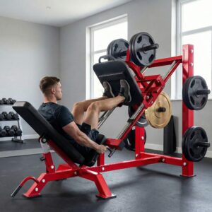 Benpres hjemmetræning bentræning styrketræning underkrop quadriceps gluteus lår fitnessmaskine