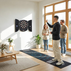 Elektronisk Dartskive Dartskive med Stemmemeddelelser Engelsk Stemme LED-Display 6 Dart 26 Spil 185 Varianter Dartmaskine med Dør Dartskivesæt til op til 8 Spillere