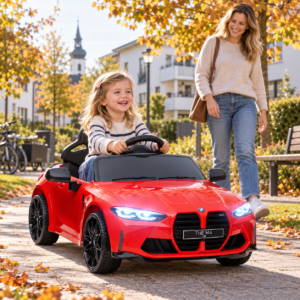 Elbil til Børn 12V Børnebil med 2.4G Fjernbetjening, Affjedring, Elbil med MP3, USB, LED-lys, Horn, til 3-5 år