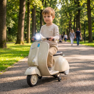 Elmotorcykel til børn, 6V elmotorcykel med støttehjul, litiumbatteri, blød start, musik, USB, forlygte, horn