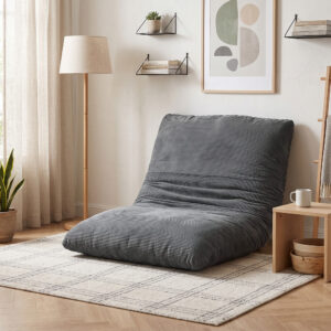 2-i-1 fløjlsgulvstol, foldbar gulvsofa til læsning, spil og meditation, sovesofa til soveværelset
