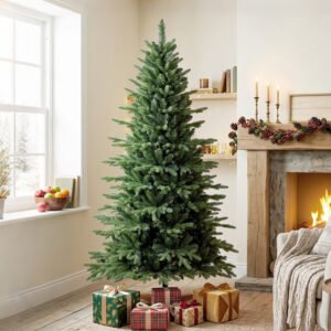 Kunstigt juletræ, foldbart træstativ, juletræ 1438 spidser, 180 cm, grønt