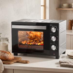 36 L miniovn med varmluft, 90-230 °C temperaturkontrol, 1500 W