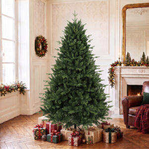Kunstigt juletræ, som et rigtigt juletræ, med 1237 spidser og metalfod, 180 cm, grønt